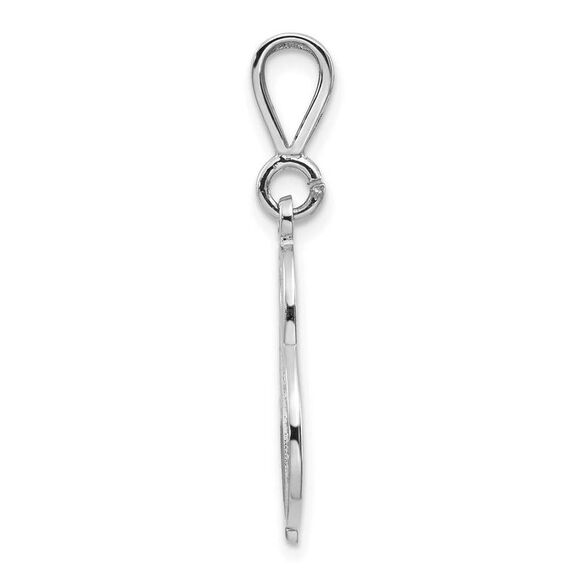 14k White Gold, Maci Collection, Filigree Script Initial S Pendant - Picture 2 of 4